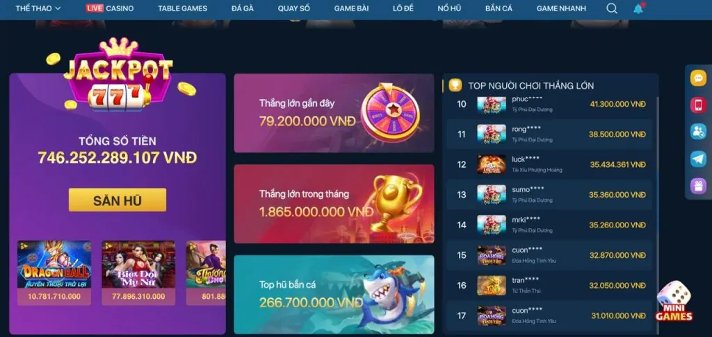 Cơ hội thắng Jackpot khủng